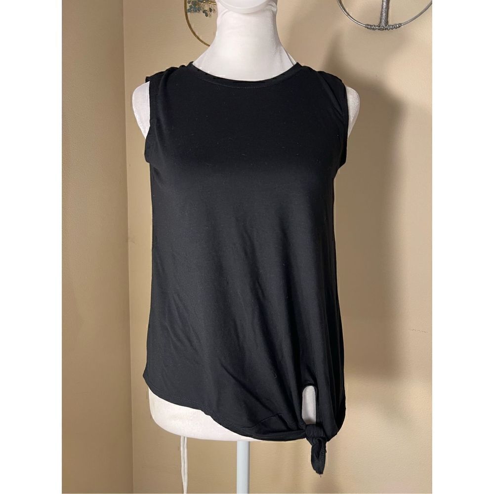 Old Navy Black Keyhole Back Tie Front Top Girls Large 10 - 12